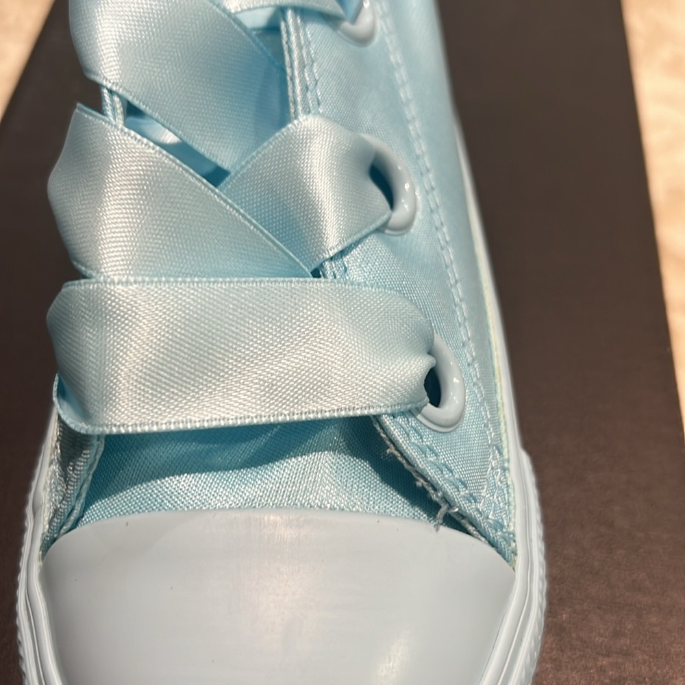 Chuck Taylor All Star Big Eyelets Ox Casual Sneakers in Cyan Tint - Picture 7 of 7